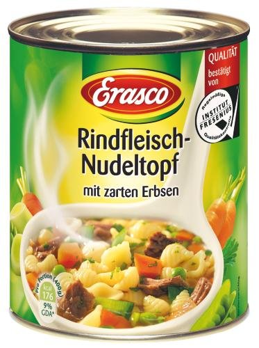 Erasco Rindfleisch-Nudeltopf, 6er Pack (6 x 800 g Dose) von Erasco