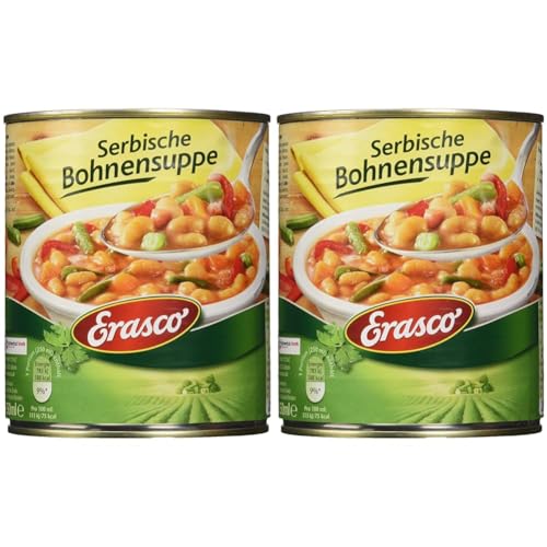 Erasco Serbische Bohnensuppe (1 x 750ml Dose) (Packung mit 2) von Erasco