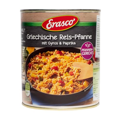 Erasco Griechische Reis-Pfanne (800g) - Schnelle und unkomplizierte Zubereitung – Einfach in die Pfanne geben - Mit gutem Gemüse - Richtig lecker von Erasco