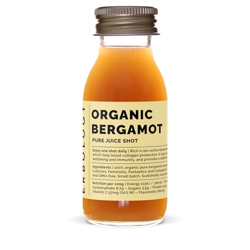100% Bio-Bergamottsaft 12 Tägliche Shots (je 60 ml) von Erbology