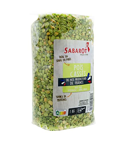 Erbsen, grün, halbiert, getrocknet, 1 kg von Erbsen