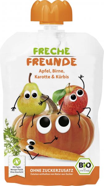 Freche Freunde Fruchtmus Apfel, Birne, Karotte & Kürbis von Freche Freunde
