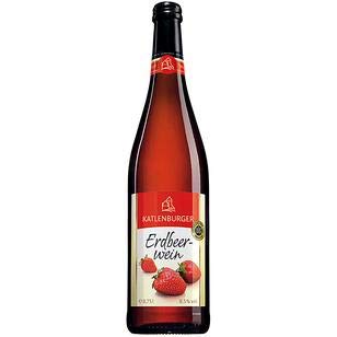 Katlenburger Fruchtwein Erdbeere 6x 0,75l, reiner Fruchtwein, Beerenwein, lieblicher Obstwein mit ausgeprägtem Erdbeergeschmack, 8,5% vol. von Katlenburger