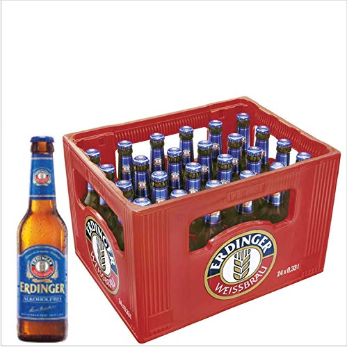 24 x Erdinger Weissbier Alkoholfrei 0,33L Originalkiste MEHRWEG von Ewbob