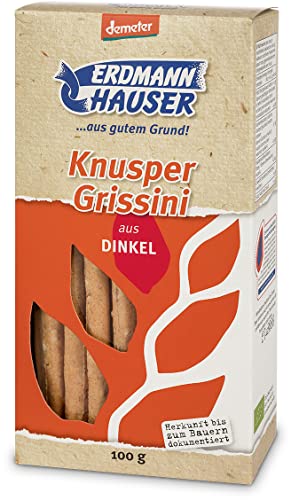 ErdmannHAUSER Getreideprodukte Bio Knusper Grissini aus Dinkel (1 x 100 gr) von ErdmannHAUSER Getreideprod