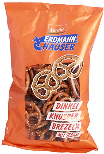 ErdmannHAUSER demeter Sesam Knusperbrezeln aus Dinkel | Salz-Lauge Gebäck | 125g von ErdmannHAUSER