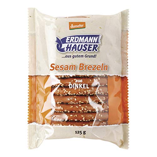 ErdmannHauser - demeter Dinkel-Brezeln mit Sesam - 125 g - 12er Pack von ErdmannHAUSER