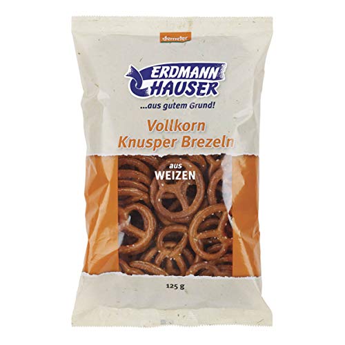 ErdmannHauser - demeter Weizenvollkornknusperbrezeln - 125 g - 12er Pack von ErdmannHAUSER