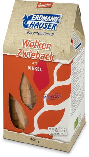 ErdmannHAUSER Getreideprodukte Bio Wolkenzwieback aus Dinkel (2 x 200 gr) von ErdmannHAUSER Getreideprod