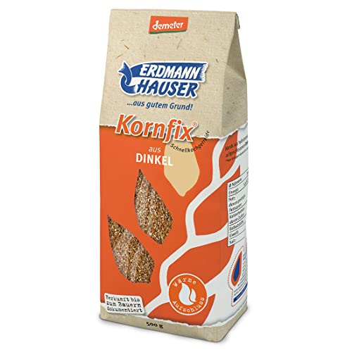 ErdmannHAUSER demeter Kornfix aus Dinkel | Schnell-Kochgetreide nussig | für Beilagen Bratlinge und mehr | 500g ErdmannHAUSER demeter Kornfix aus Dinkel | Schnell-Kochgetreide nussig | für Beilagen Bratlinge und mehr | 500g von ErdmannHAUSER