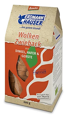 ERDMANNHAUSER Wolkenzwieback, Dinkel, Hafer & Gerste, 200g von Erdmannhauser