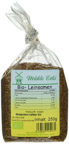 Erks Bio Leinsamen Braun, 10er Pack (10 x 250 g) von Erks
