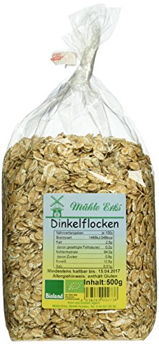 Erks Dinkelflocken Bioland, 8er Pack (8 x 500 g) von Erks