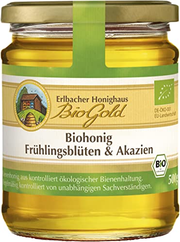 Erlbacher Honighaus BioGold- BioHonig Fruhlingsbluten and Akazien, 500g von Erlbacher Honighaus