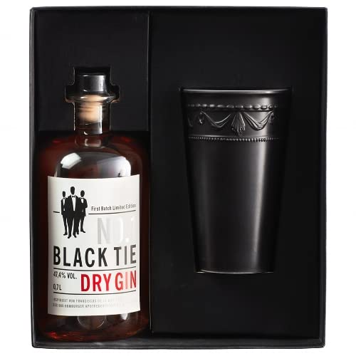 Gin BLACK TIE No. 1 47,4% Vol. Geschenkset mit Becher von Ermuri Genuss Company