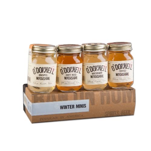 Likör O'DONNELL MOONSHINE Mini Set Nuss/Toffee/Macadam/Bratapf. 4x50ml von Ermuri Genuss Company