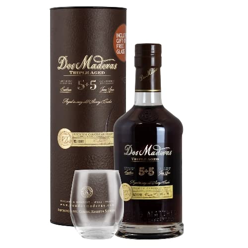 Rum DOS MADERAS PX Triple Aged 40% Geschenkpackung mit 1 Glas 700 ml von Ermuri Genuss Company