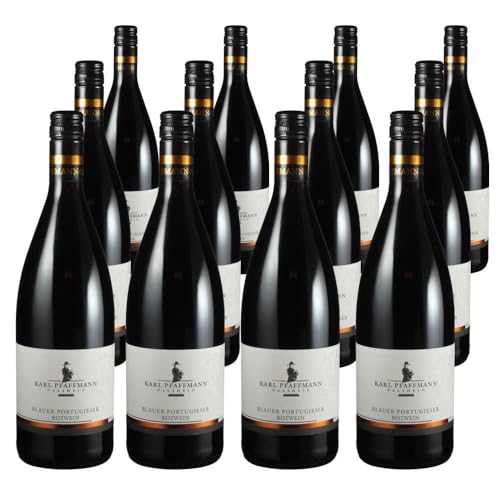 Vorteilspaket Karl Pfaffmann (1L) Blauer Portugieser(2) Halbtrocken Rotwein QbA (12 x 1.00 Liter)/ErnenWein/Wine von ErnenWein