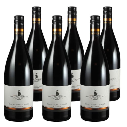 Vorteilspaket Karl Pfaffmann (1L) Blauer Portugieser(2) Halbtrocken Rotwein QbA (6 x 1.00 Liter)/ErnenWein/Wine von ErnenWein