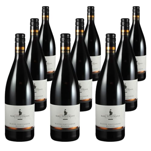 Vorteilspaket Karl Pfaffmann (1L) Blauer Portugieser(2) Halbtrocken Rotwein QbA (9 x 1.00 Liter)/ErnenWein/Wine von ErnenWein