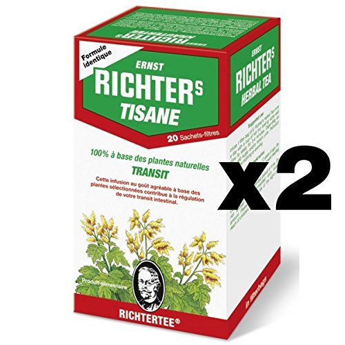 [Top Diät] Richtertee Kräutertee, 100 % auf Basis natürlicher Pflanzen, für die Verdauung – 2 Boxen von Friedel