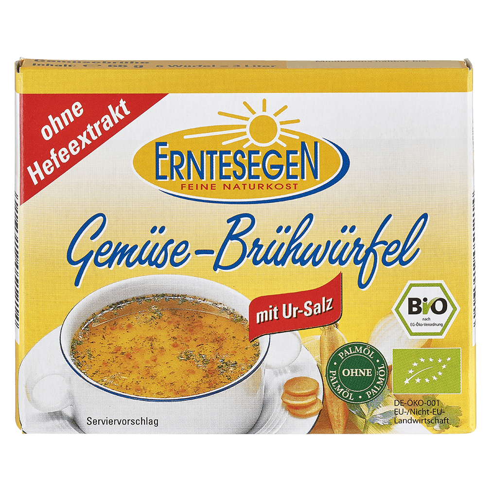 Bio Gemüse-Brühwürfel hefefrei Bio Gemüse-Brühwürfel hefefrei von Erntesegen