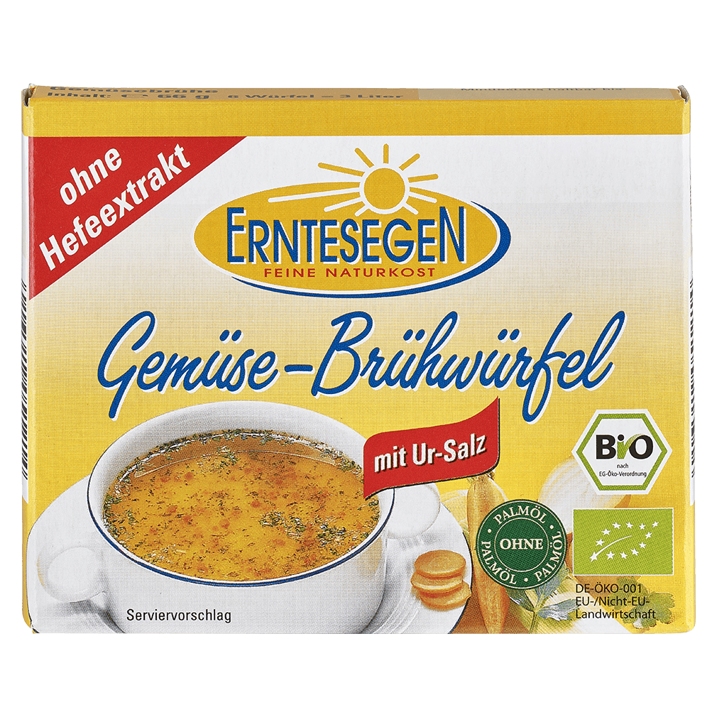 Bio Gemüse-Brühwürfel hefefrei von Erntesegen