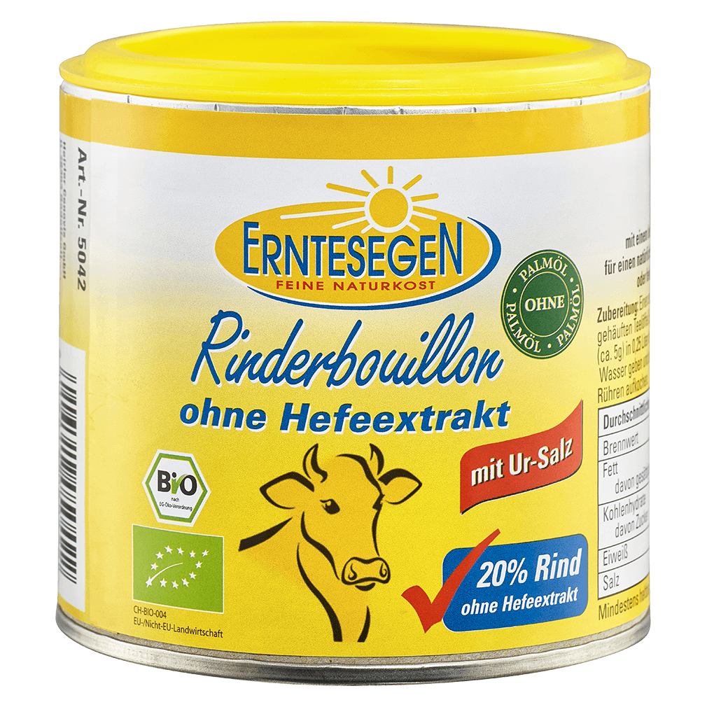 Bio Rinderbouillon hefefrei Bio Rinderbouillon hefefrei von Erntesegen