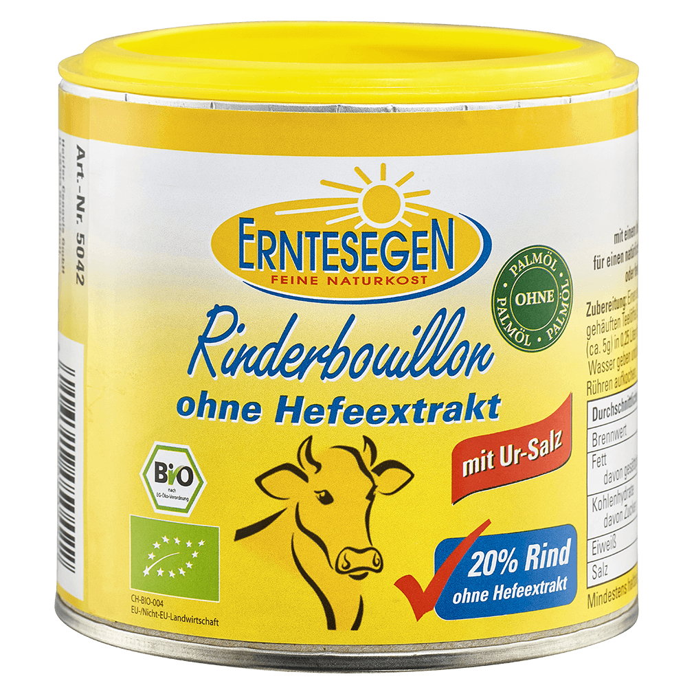 Bio Rinderbouillon hefefrei von Erntesegen