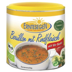 Bouillon mit Rindfleisch von Erntesegen