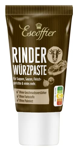Escoffier - Rinder Würzpaste , Zum Würzen von Saucen, Suppen und Fleischgerichten , Ohne Geschmacksverstärker, Farbstoffe oder Palmfett , 1 x 55 g Escoffier - Rinder Würzpaste , Zum Würzen von Saucen, Suppen und Fleischgerichten , Ohne Geschmacksverstärker, Farbstoffe oder Palmfett , 1 x 55 g von Escoffier