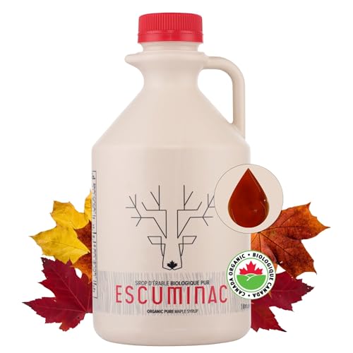 Escuminac Kanadischer Ahornsirup tolle Ernte dunkler robuster Geschmack .100% rein & organisch 1000ml 1L Produkt aus Kanada von Escuminac