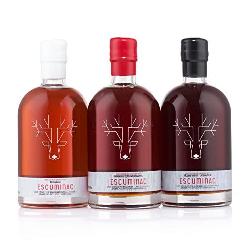 Escuminac Reiner Kanadischer Ahornsirup Geschenkpaket - Extra Rare, Great Harvest, Late Harvest - 500 ml Escuminac Reiner Kanadischer Ahornsirup Geschenkpaket - Extra Rare, Great Harvest, Late Harvest - 500 ml von Escuminac