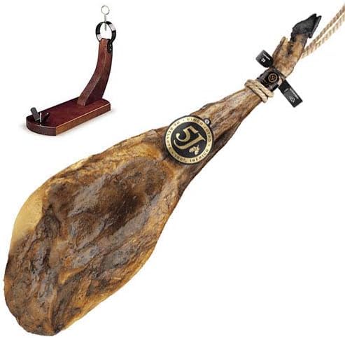 Iberico Schinken Pata Negra 5J Cinco Jotas Bellota 7 kg - 100% Iberico + Unterstützung + Messer von Espagne Gourmet