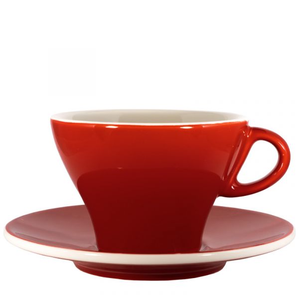 Milchkaffeetasse bunt - Rot von Espresso International