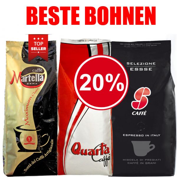 Probierset Beste Bohnen (Kaffeebohnen günstig) von Espresso International