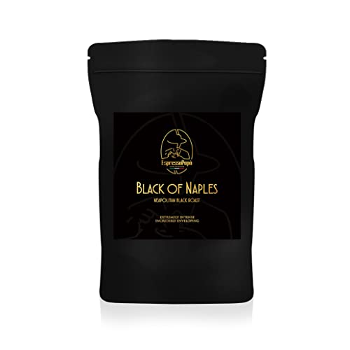 BLACK OF NAPLES Espresso Napoletano - extrem intensiver und cremig - sehr geringer Säuregehalt -100% Robusta ganze Bohnen 500g BLACK OF NAPLES Espresso Napoletano - extrem intensiver und cremig - sehr geringer Säuregehalt -100% Robusta ganze Bohnen 500g von flysclean