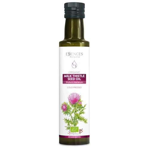 Essences Bulgaria Bio-Mariendistelöl 250 ml | 100% natürliches kaltgepresstes Öl | Extra-Premium-Qualität | Keine Zusatz- oder Konservierungsstoffe | Gentechnikfrei | Vegan Essences Bulgaria Bio-Mariendistelöl 250 ml | 100% natürliches kaltgepresstes Öl | Extra-Premium-Qualität | Keine Zusatz- oder Konservierungsstoffe | Gentechnikfrei | Vegan von Essences Bulgaria