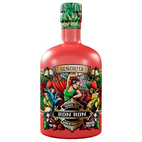 Señor Ron RON RON Señorita Rumlikör – süßer, leicht rauchiger Rum – Erdbeere, Limetten Geschmack – einzigartige Rezeptur – 34%, 0,7 Liter Señor Ron RON RON Señorita Rumlikör – süßer, leicht rauchiger Rum – Erdbeere, Limetten Geschmack – einzigartige Rezeptur – 34%, 0,7 Liter von Est.2020 Seńor Ron RON RON ELIXIR DE CARIBBEAN