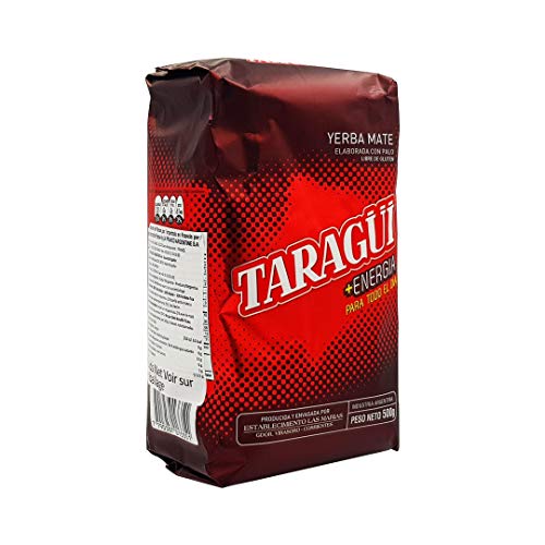 Taragui Mate Tee Energia, Argentinischer Mate Tee ohne Staub, Anregend und energetisierend, Perfekter Ersatz für Kaffee oder Energy Drinks, 500 g Taragui Mate Tee Energia, Argentinischer Mate Tee ohne Staub, Anregend und energetisierend, Perfekter Ersatz für Kaffee oder Energy Drinks, 500 g von Taragüi