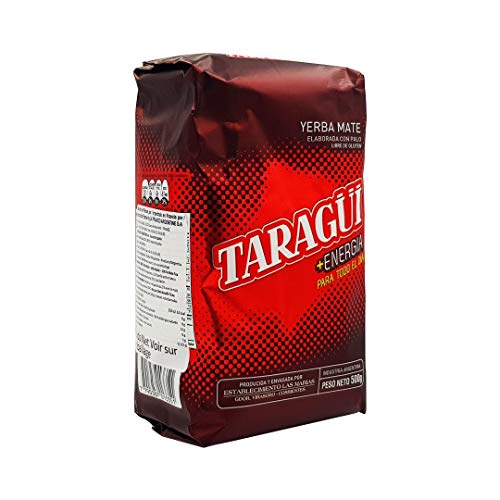 Taragui Mate Tee Energia, Argentinischer Mate Tee ohne Staub, Anregend und energetisierend, Perfekter Ersatz für Kaffee oder Energy Drinks, 500 g von Taragui