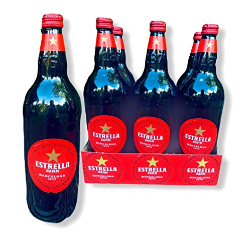 Bigbottle 1 Liter 6 x Estrella Damm aus Spanien mit 4,6% Alc. von Estrella Damm