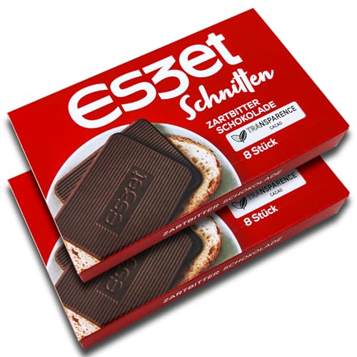 2 er Pack Eszet Schnitten Zartbitter Schokolade 2 x 75 g 2 er Pack Eszet Schnitten Zartbitter Schokolade 2 x 75 g von Eszet