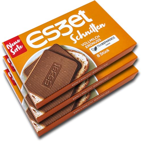 3 er Pack Eszet Schnitten Vollmilch Erdnuss 3 x 75 g 3 er Pack Eszet Schnitten Vollmilch Erdnuss 3 x 75 g von Eszet