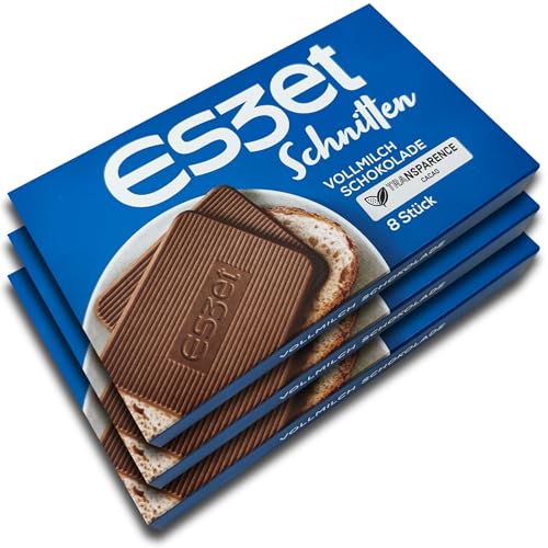 3 er Pack Eszet Schnitten Vollmilch Schokolade 3 x 75 g 3 er Pack Eszet Schnitten Vollmilch Schokolade 3 x 75 g von Eszet