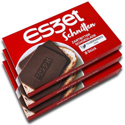 3 er Pack Eszet Schnitten Zartbitter Schokolade 3 x 75 g 3 er Pack Eszet Schnitten Zartbitter Schokolade 3 x 75 g von Eszet