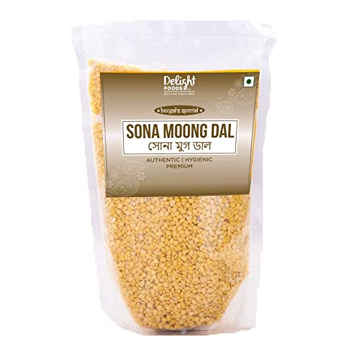 Delight Foods Premium Bengali Sona Moong Daal - 400gm (Set of 2 Packets - Each of 200gm) von Ethnic Choice