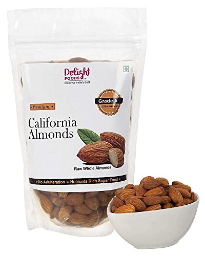Delight Foods Premium California Almonds (Badaam) (Grade A) - 800gm | Shelled | 100% Natural & Original | Raw & Un-Adulterated von Ethnic Choice