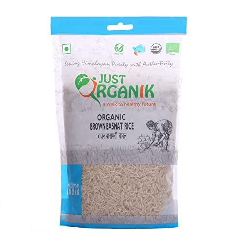 Just Organik Brown Rice Basmati 500gm, 100% Organic von Ethnic Choice