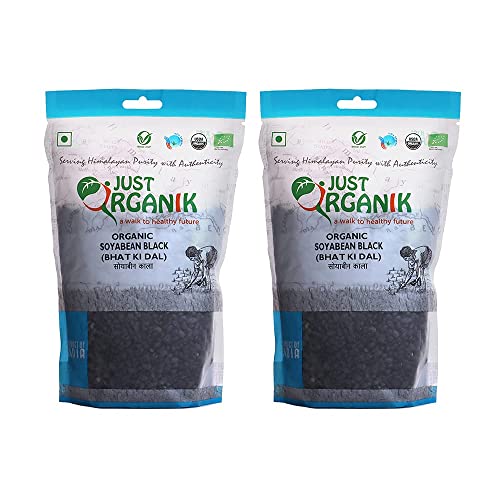 Just Organik Soyabean Black (BHAT KI DAL) 1 Kg (2 x 500 gm), 100% Organic von Ethnic Choice